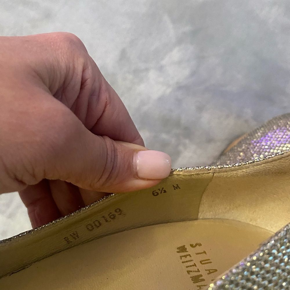 Stuart Weitzman sparkling wedges, size 6,5 - Picture 8 of 12